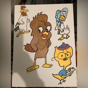 Colorful Cartoon Bird Art Print